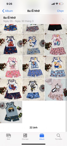 QUẦN ÁO TRẺ EM 4 bộ ba lỗ