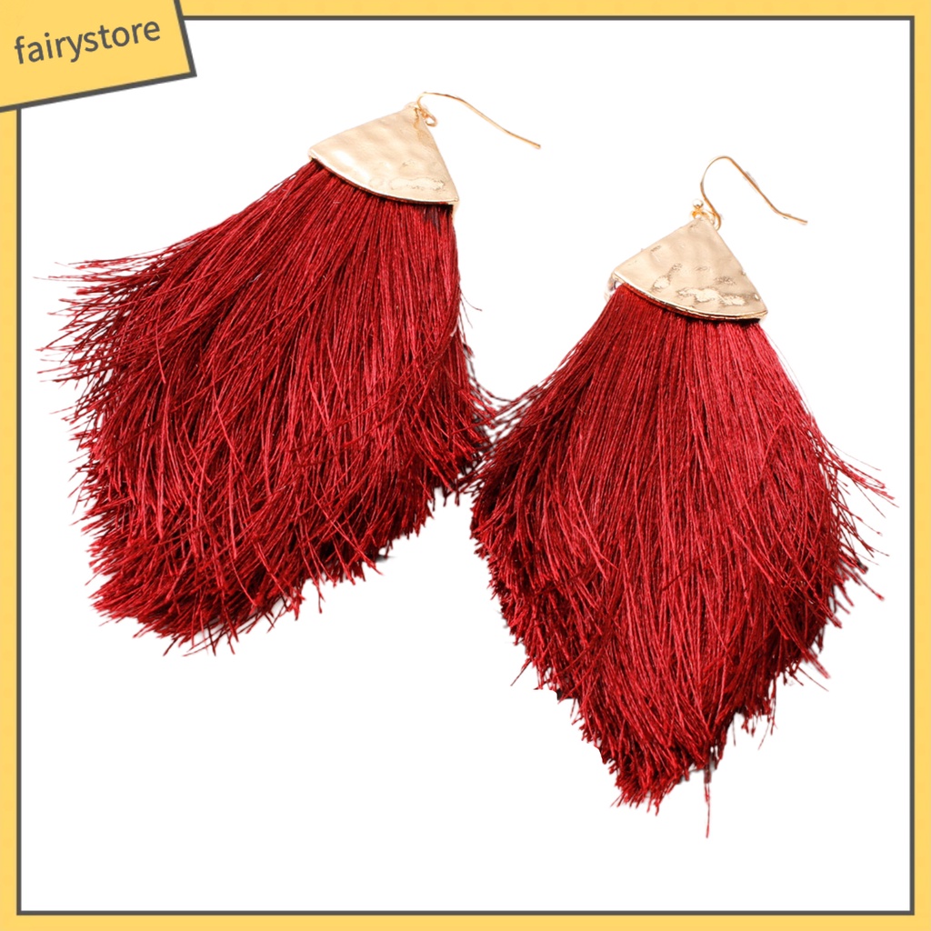 Bông tai tua rua dài thời trang cá tính cho nữ