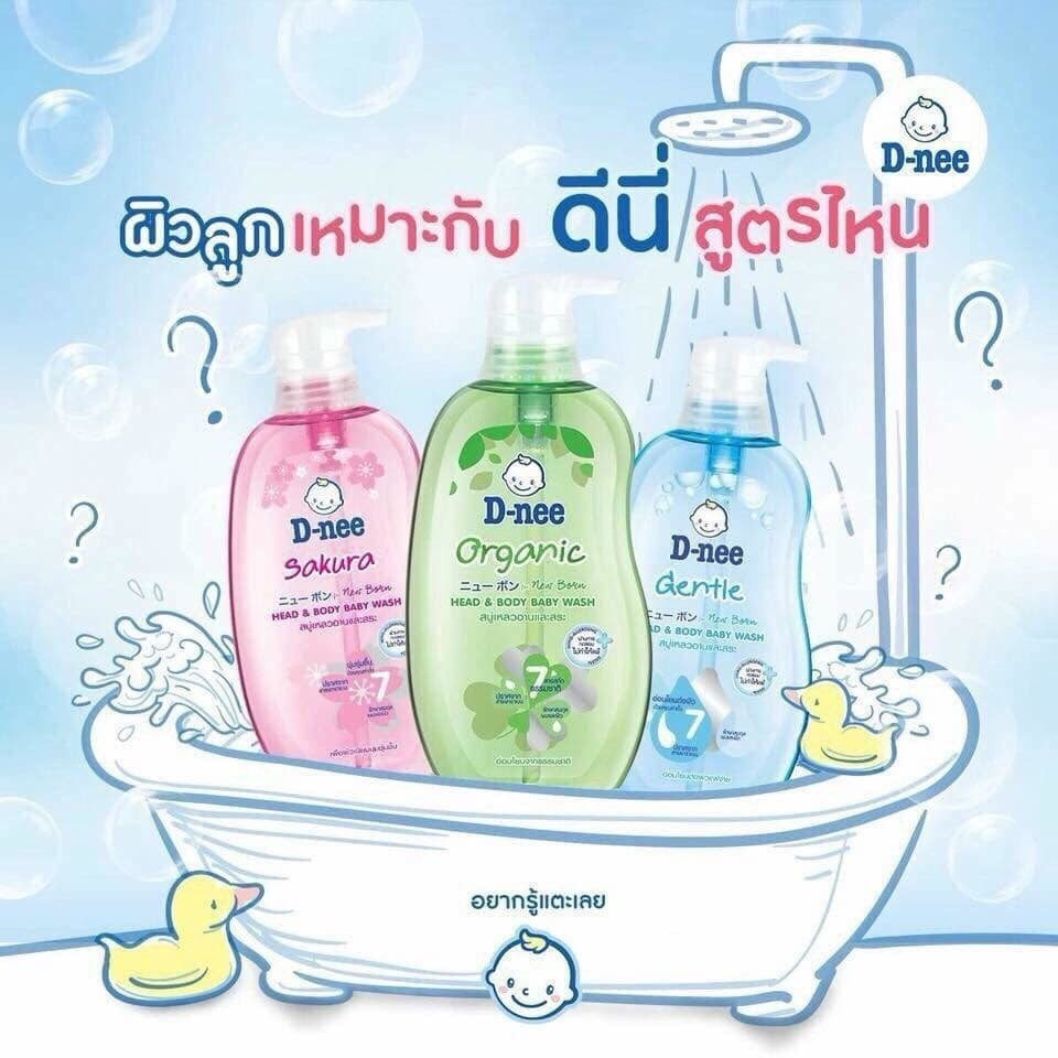 Sữa tắm gội Dnee Thái Lan cho bé từ 0m+ dung tích 380ml