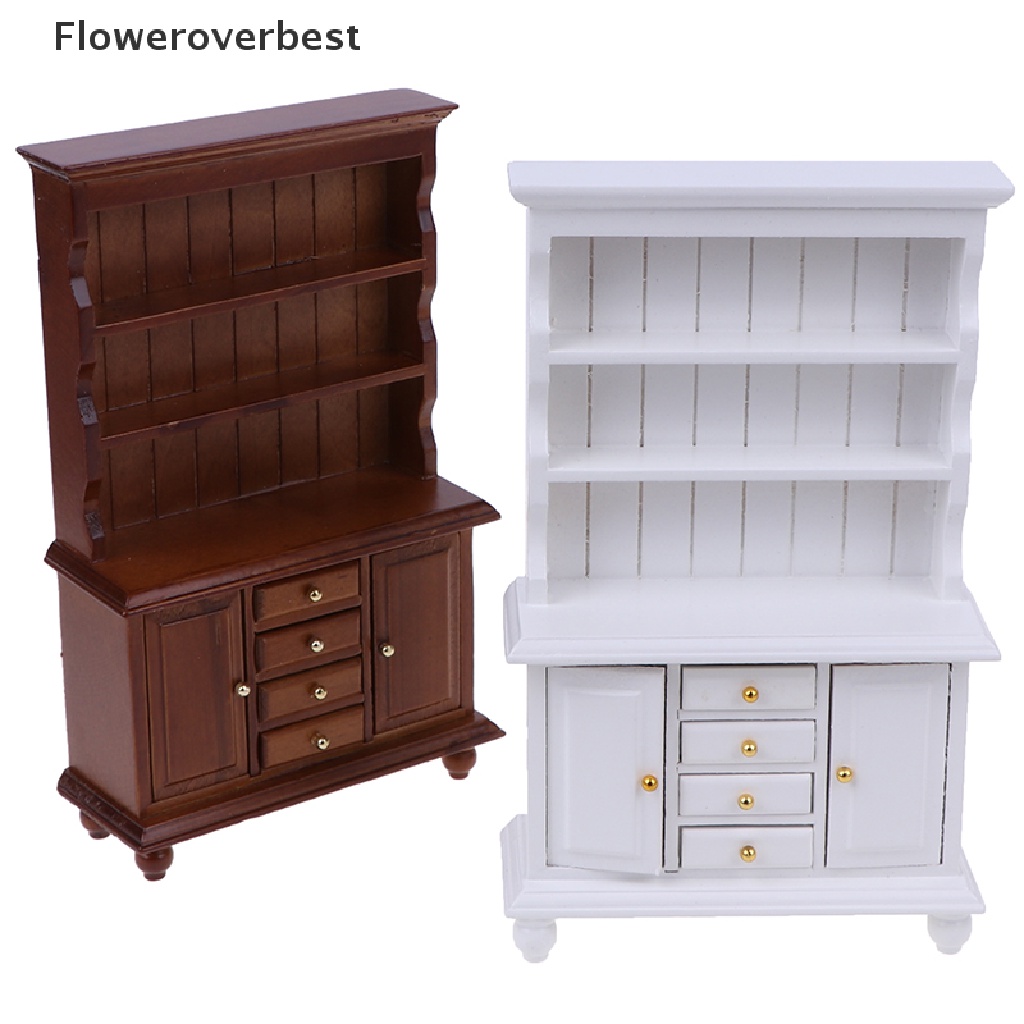 Mô hình tủ gỗ đa năng tỉ lệ 1/12 trang trí nhà búp bê