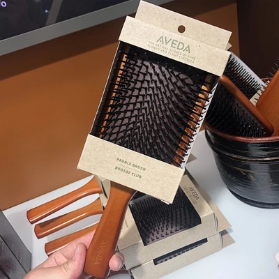 Lược Chải Tóc Đệm Khí mini Bằng Gỗ Aveda