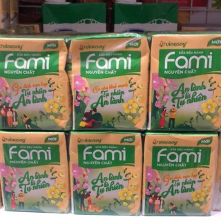Sữa đậu nành Fami nguyên chất (6 hộp * 200ml)