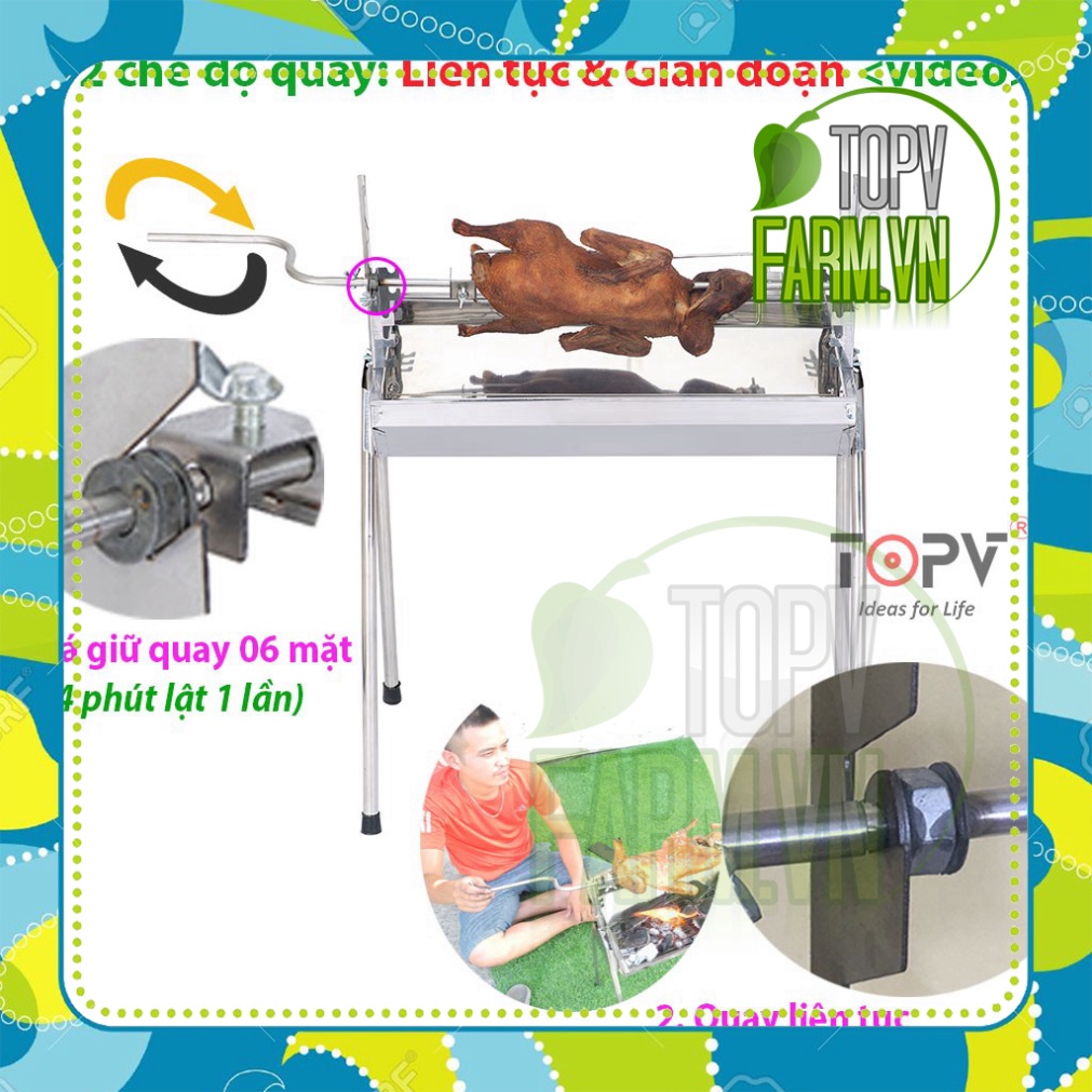 Bếp nướng than hoa đa năng TOPV  2 in 1,bếp nướng than hoa không khói,nướng ngoài trời,lò nướng thịt bằng than,inox DNM