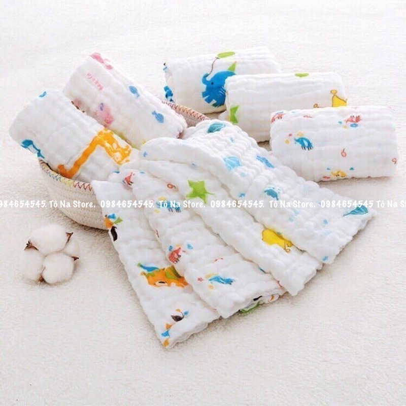 Set 5c khăn sữa xô siêu mềm