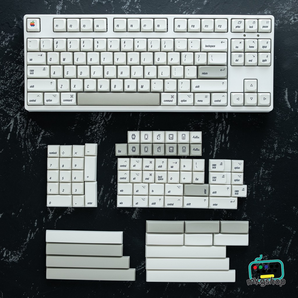 Keycap macos nhựa PBT in nhiệt, XDA profile, 166 nút bàn phím cơ