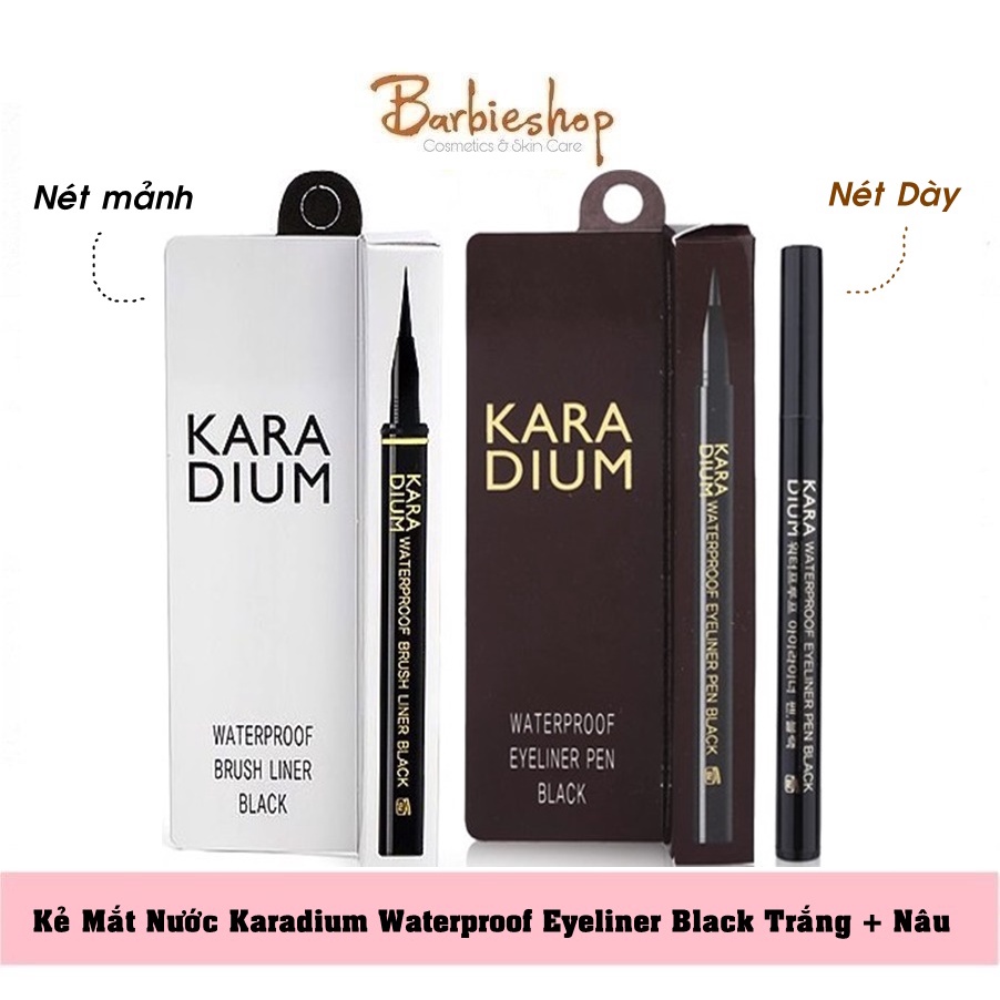 Bút dạ kẻ mắt Karadium Waterproof Brush Liner Black