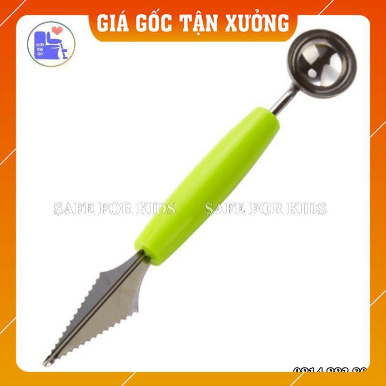 S12 Dao Khắc Hoa Quả - dụng cụ Khắc Tỉa Nạo Hoa Quả hai Đầu sở hữu Lỗ Tạo Viên 4 XG