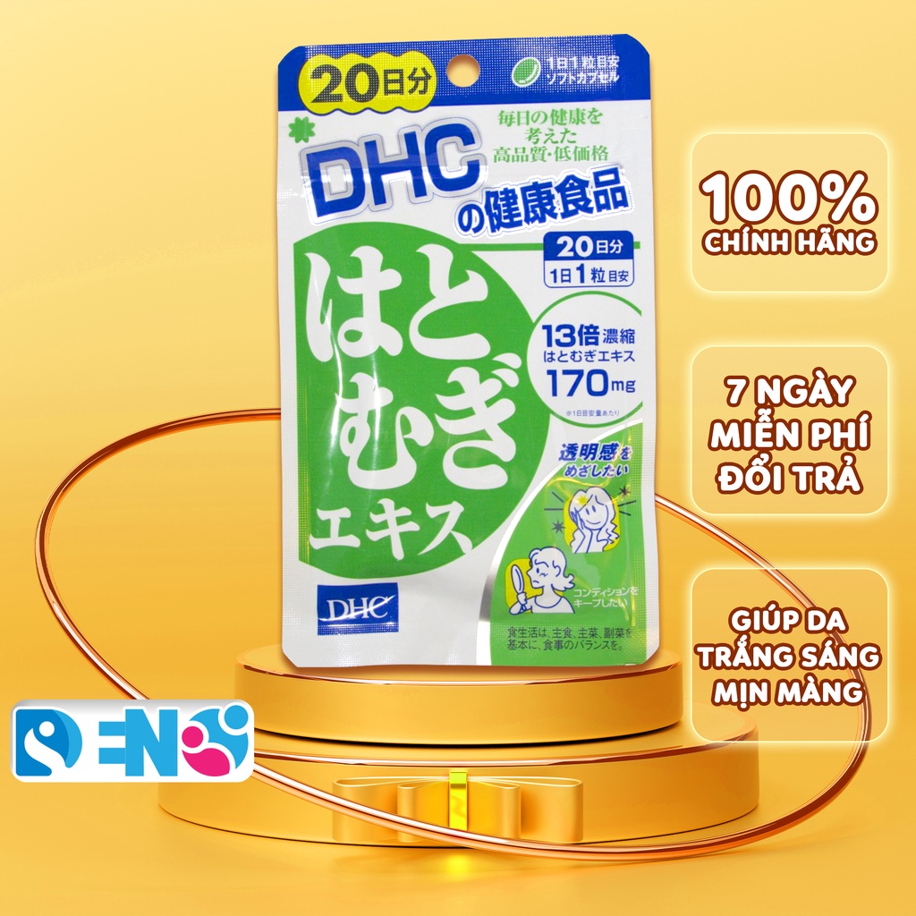 Viên uống Trắng Da DHC Nhật Bản, DHC Trắng Da Adlay Extract giúp da trắng sáng mịn màng