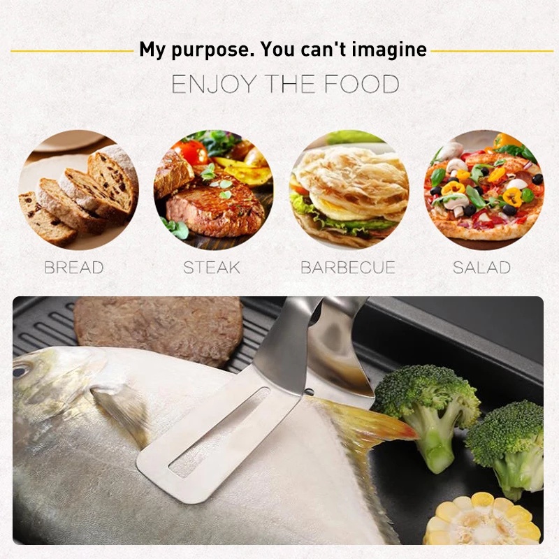 Kẹp Gắp Thức Ăn Bằng Thép Không Gỉ Chống Dính Đa Năng Tiện Dụng Cho Nhà Bếp