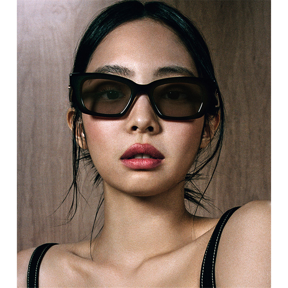 Kính Mát Gọng Vuông Chống Tia Uv400 Phong Cách Cổ Điển Nữ Tính