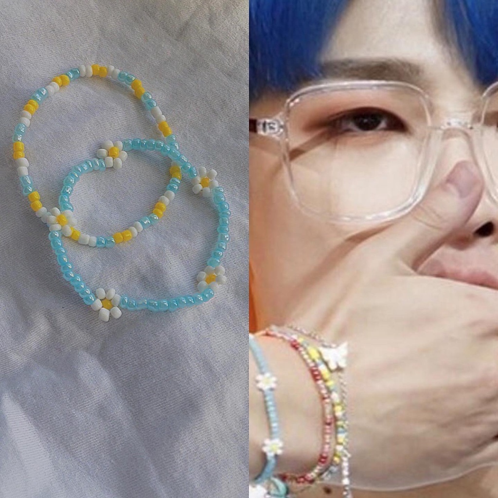 Vòng tay hạt cườm phong cách Hàn Quốc cheapmoment Hongjoong-Ateez.