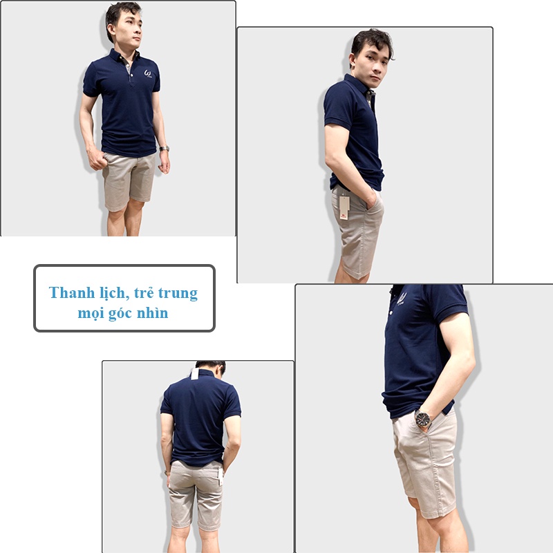 Áo thun có cổ nam, áo thun cổ bẻ nam, vải cá sấu co giãn 4 chiều, thêu logo thời trang, form chuẩn đủ size | BigBuy360 - bigbuy360.vn