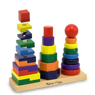 Bộ 3 tháp xếp chồng Melissa & Doug – M117