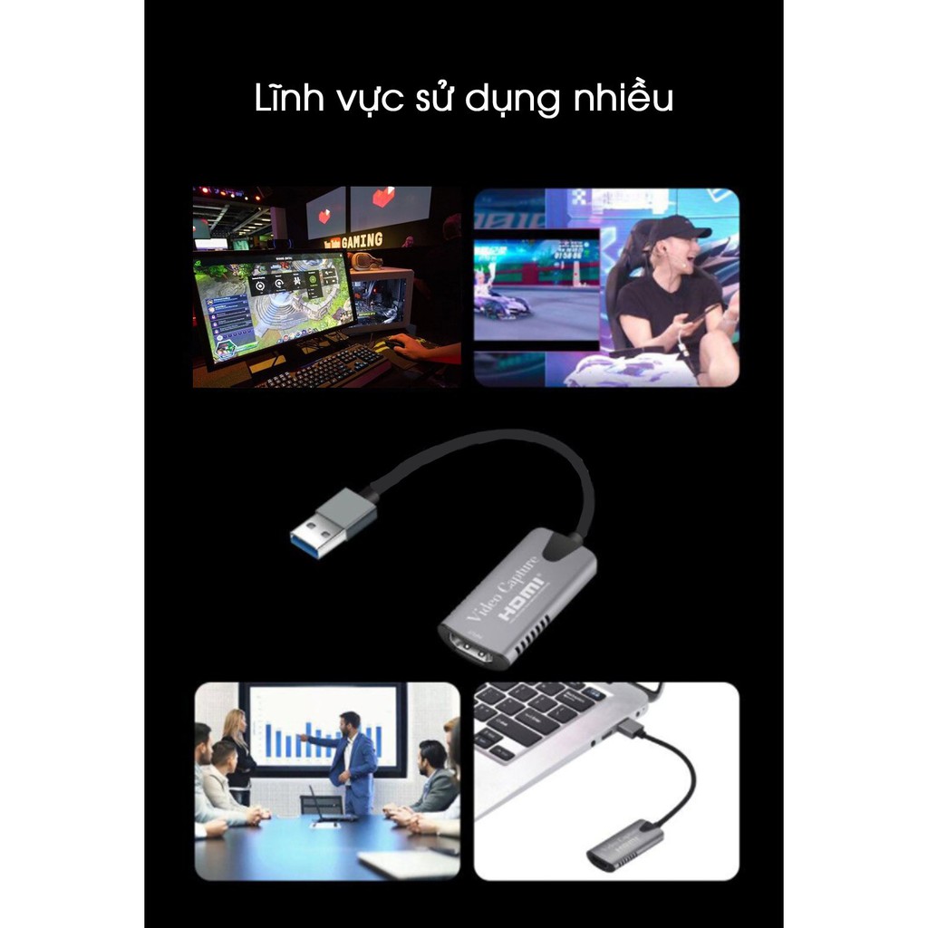 Thiết bị livestream 4K Cáp chuyển HDMI to USB 3.0 VIDEO Capture | Shopee Việt Nam