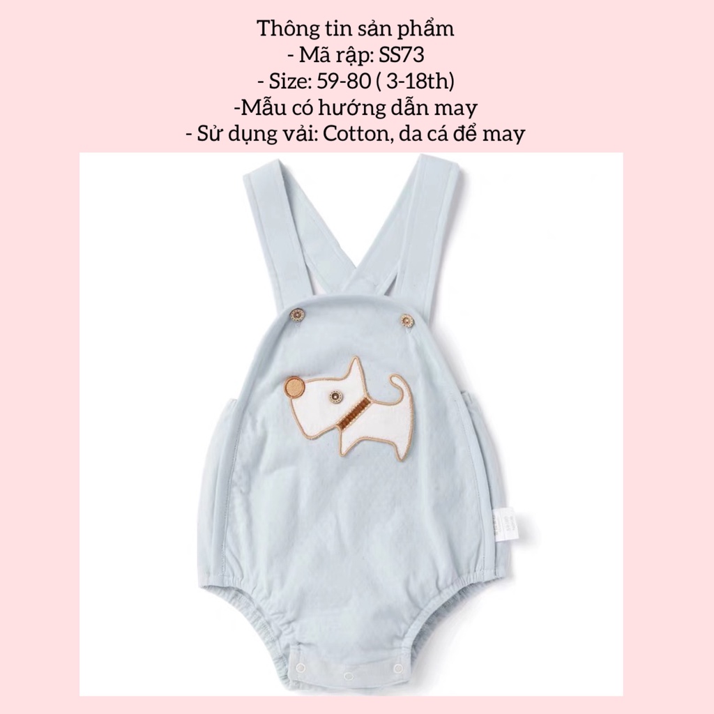 Rập giấy may bodysuit sơ sinh_SS73