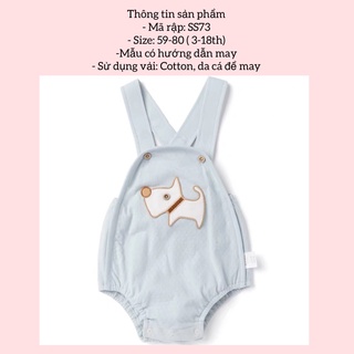 Rập giấy may bodysuit sơ sinh_SS73