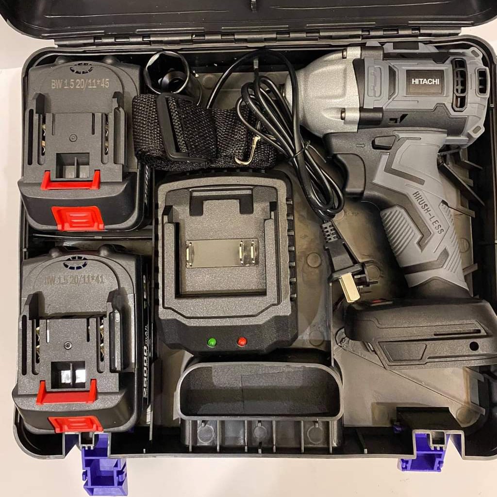 Máy Siết Bulong HITACHI 118V SUPER Hàng Loại 1 - Tặng kèm 5 đầu khẩu + 1 Đầu Chuyển Vít