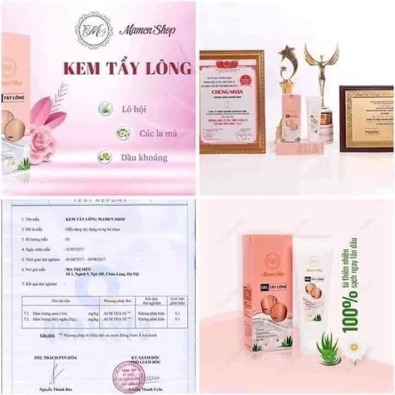 COMBO CHÍNH HÃNG KEM TẨY LÔNG MAMEN SHOP TẨY SẠCH LÔNG VĨNH VIỄN TRONG VÒNG 5 PHÚT MÀ KHÔNG CẦN ĐI SPA