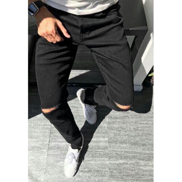 QUẦN KAKI JEAN RÁCH GỐI