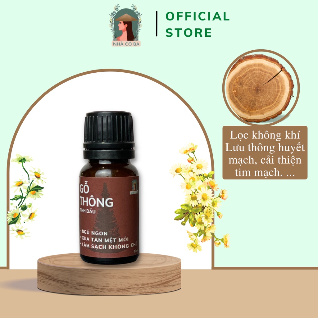 Tinh dầu thiên nhiên Nhà cô ba nguyên chất, xông phòng, nhiều mùi, 10ml
