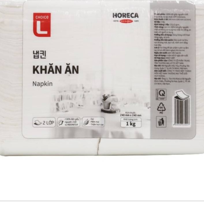 Giấy ăn Choice L tiết kiệm- Túi 1kg