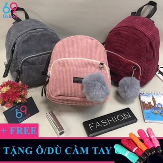 [BẢO HÀNH 69 NGÀY] BALO NỮ MINI VẢI NHUNG MỀM MỊN-CNS02