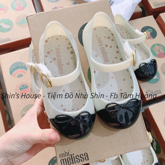 [Mẫu 2022] Giày nơ búp bê cho bé gái Melissa xuất dư fullbox phong cách công chúa từ 1 - 8 tuổi
