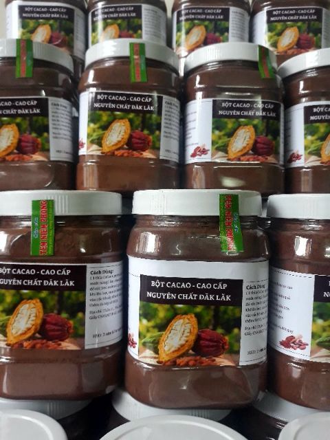 Cacao Dăk lăk loại xịn nguyên chất thơm đậm hộp 500g