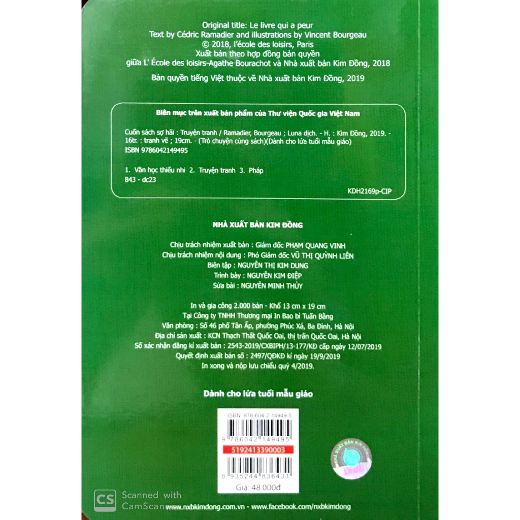 Sách - Trò Chuyện Cùng Sách: Cuốn Sách Sợ Hãi