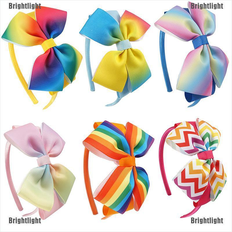 Băng Đô Nơ Cầu Vồng Dễ Thương Xinh Xắn Dành Cho Nữ