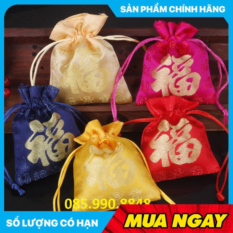 Túi vải dây rút nhiều màu tiện dụng, Túi vải bố dây rút đựng quà, mỹ phẩm, đồ handmate - Siêu cute