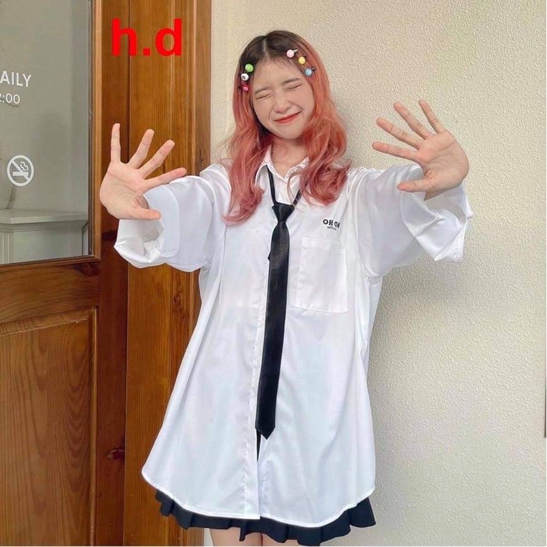 [Mã FAMARAL1 giảm 10K đơn 50K] Áo sơ mi dài tay Oh Oh HD