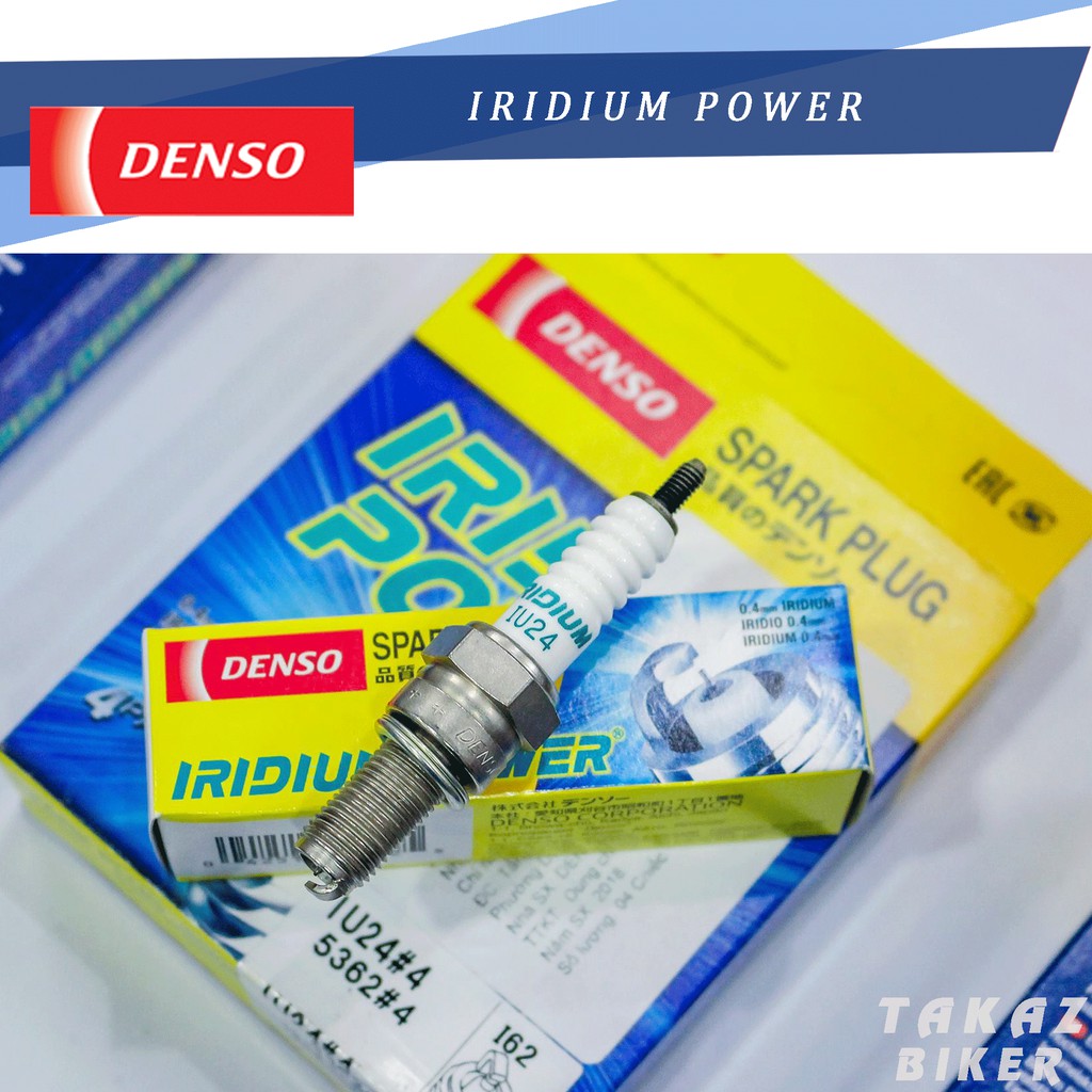 Bugi DENSO IRIDIUM POWER IU24 : Raider 150 ; FZ 150 ; Exciter 135 - 150 ; Vario ; AirBlade Fi 125 ; PCX 125 -150 ; SH VN