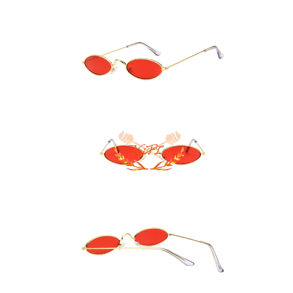 Kính mát gọng kim loại tròng nhỏ phong cách cổ điển thời trang dành cho nữ