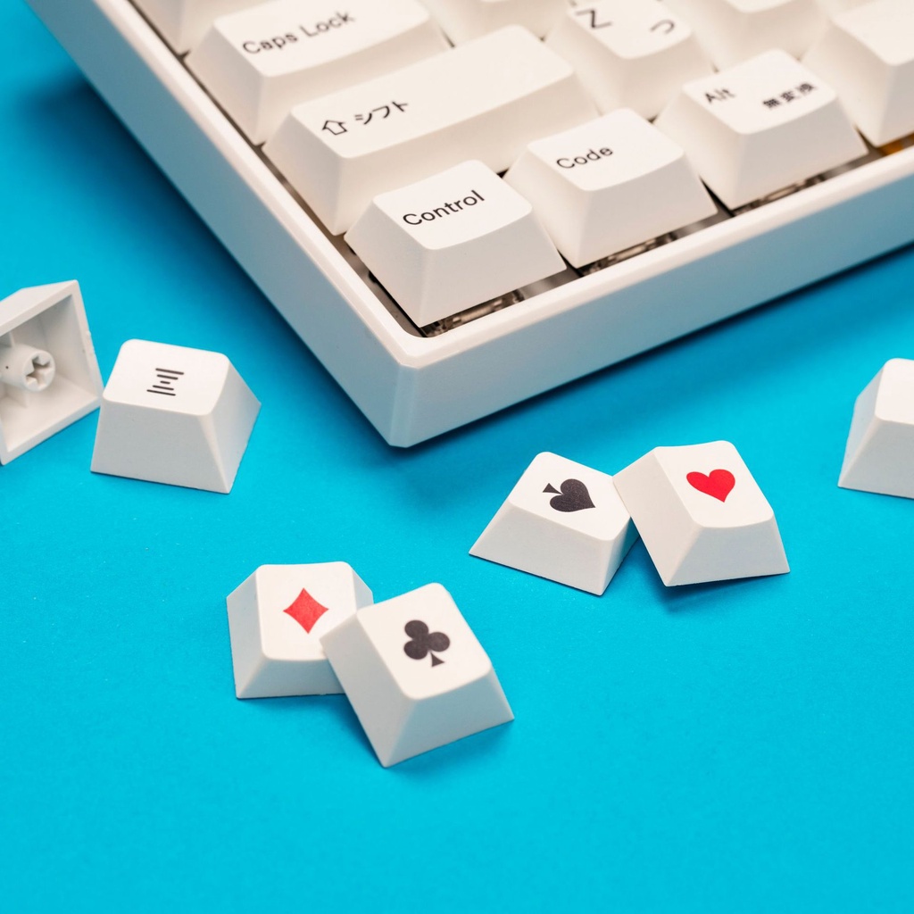 Keycap Simple White Cho Bàn Phím Cơ Chất Liệu PBT Profile Cherry In Dyesub 126 Phím | EZPC
