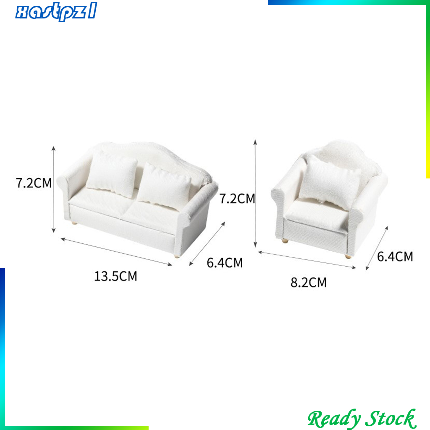 Bộ Ghế Sofa Mini Bằng Gỗ Tỉ Lệ 1 / 12 Trang Trí Nhà Búp Bê