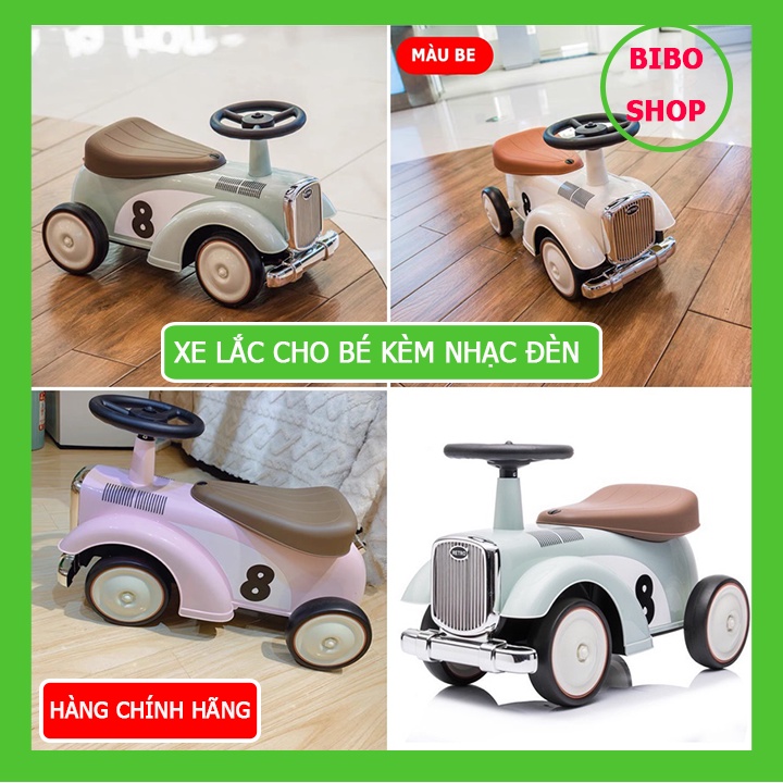 Xe lắc cho bé, Xe chòi chân trẻ em hình ô tô phát nhạc đèn sinh động