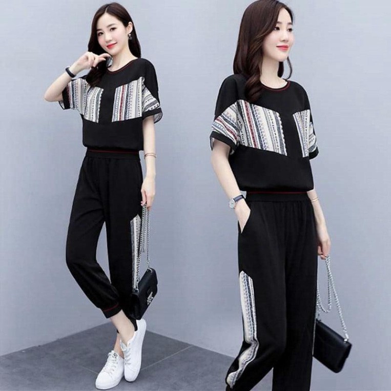 Bộ đũi nữ mặc nhà, đi chơi dáng thể thao xinh đẹp, chất đũi thái 100% mát lạnh