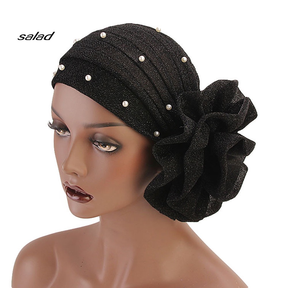 Mũ Trùm Đầu Đính Hoa Giả Thời Trang Cho Phụ Nữ Hồi Giáo