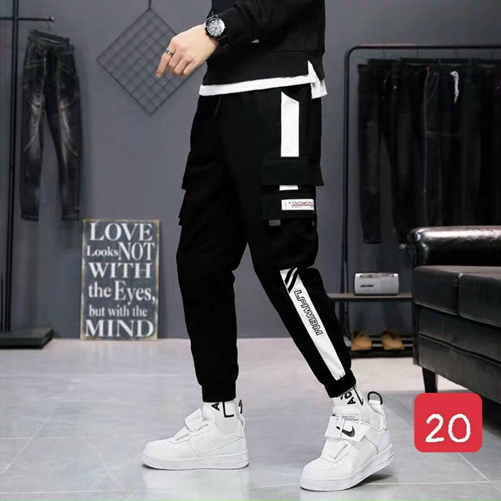 Quần joker nam 2 màu đen, xám túi hộp thời thượng