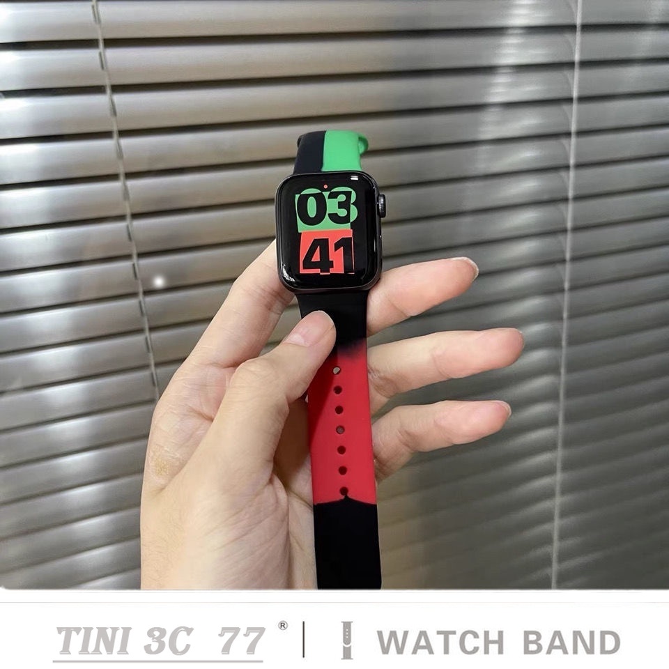 Dây đeo silicon 44mm / 40mm / 42mm / 38mm /41mm / 45mm cho Apple Watch Series Dây đeo Apple Watch