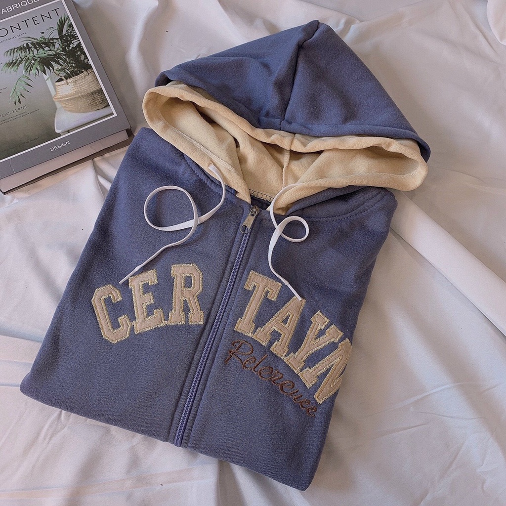 Áo Hoodie 2 Nón Certayn Chất Nỉ Bông Siêu Đẹp Freesize Form Rộng