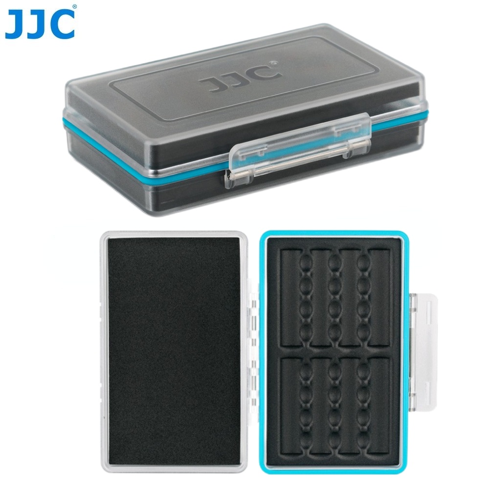 Hộp đựng pin JJC bảo vệ 8 ngăn AA/ 14500 chống bụi bẩn mất nước văng vào bị ẩm nhỏ gọn