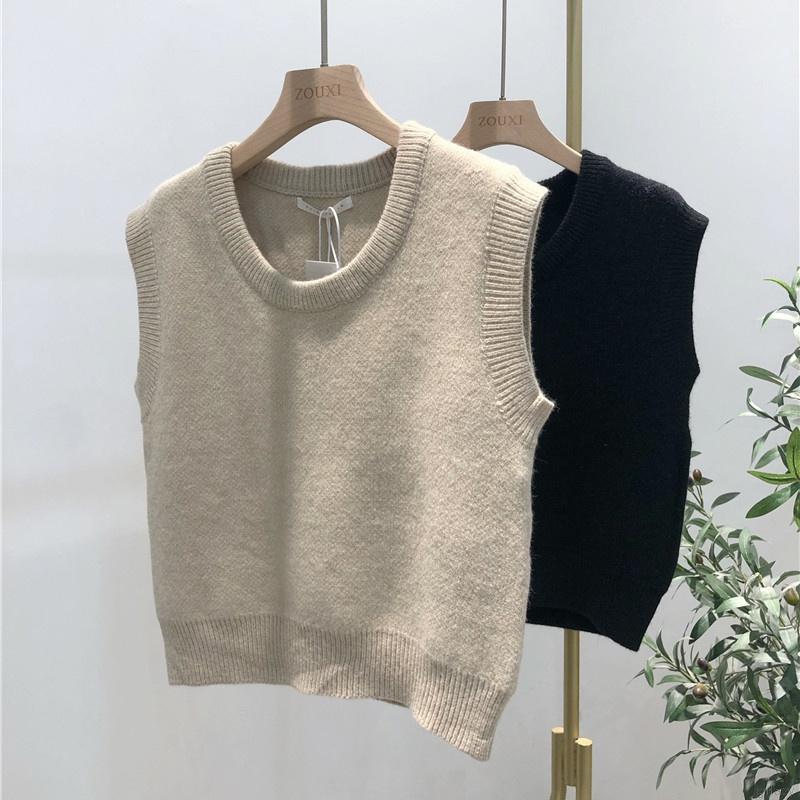 Áo Gi-Lê Len Sát Nách Màu Trơn Trẻ Trung Phong Cách Hàn Quốc Hợp Thời Trang
