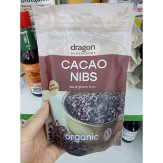 Cacao nibs hữu cơ Dragon superfoods 200g