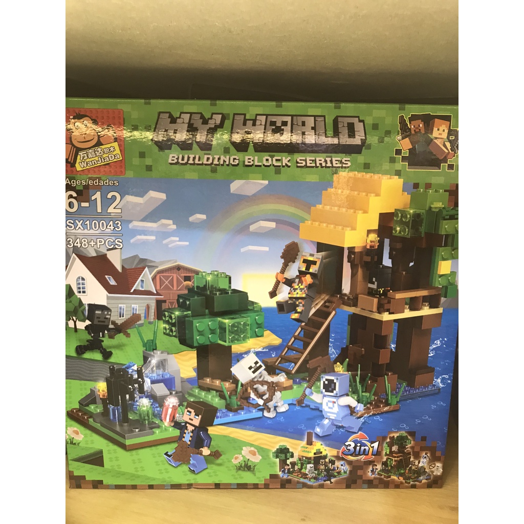 Đồ chơi lego xếp hình Minecraft My World 3in1