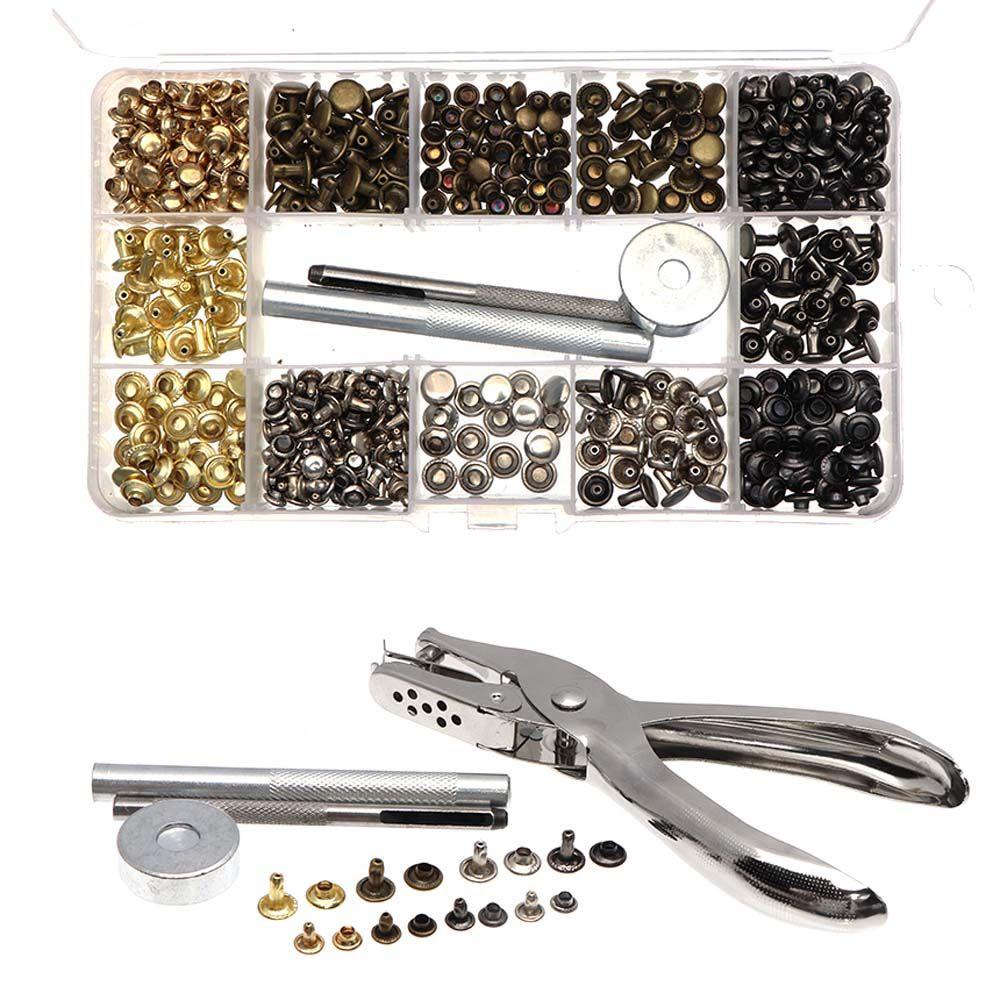 Set 300 Đinh Tán Kim Loại Dùng Để Cố Định Đồ Da Tiện Dụng