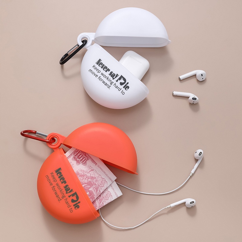 Hộp Đựng Tai Nghe Hình Tròn Chống Bụi Có Khóa Bấm