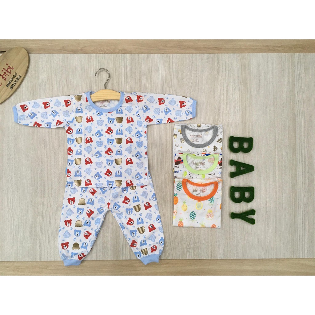 Combo 4 bộ tay dài quần dài Bosbibi, cho bé trai và gái 6-26kg