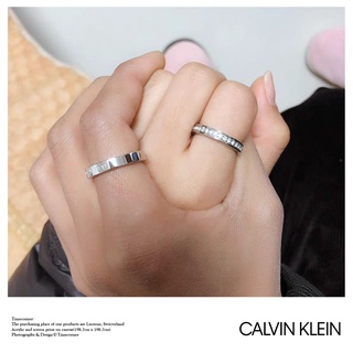 Nhẫn Cặp Đôi Calvin Klein Hook Crystals CK Ring Authentic - Garbini